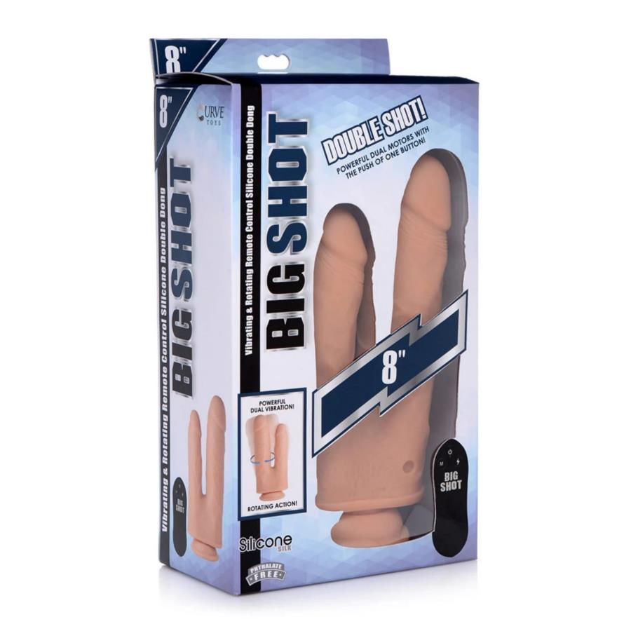 Double Big Shot - Dildo Doble Vibrador con Control